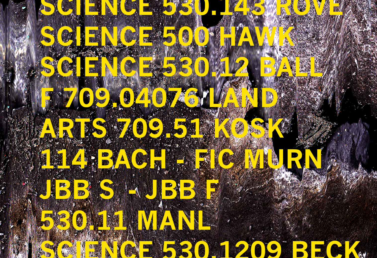 Spectra press image with yellow catalogue-like text